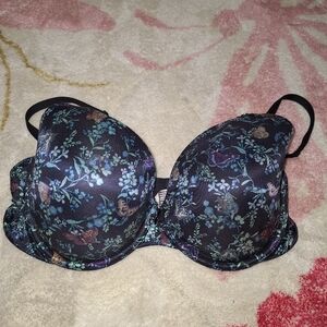 Victoria's Secret Black and Floral Bra